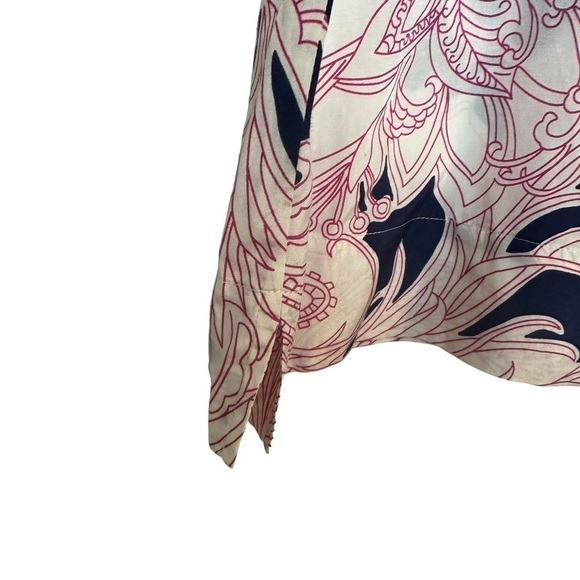 Talbots Tunic Top Silk Blend Medium Lagenlook Lightweight Kimono Sleeve *no belt - Picture 9 of 11